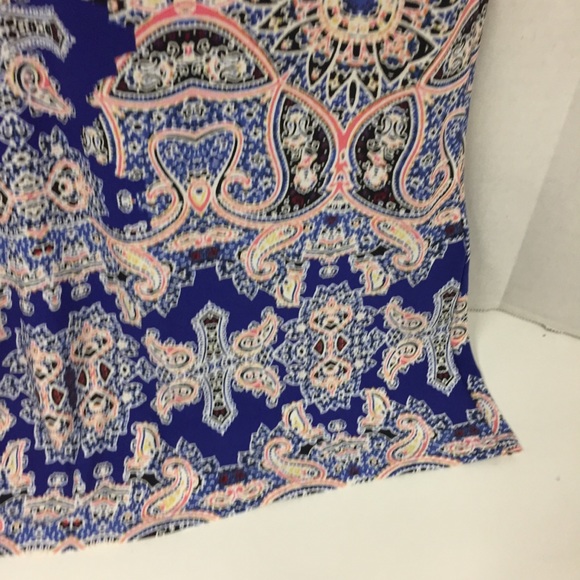 Wisp Blue Paisley Scarf Print Shift Dress SZ 6P - Picture 9 of 15